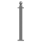 Ornamental bollard | Series 478B | � 76 mm | stationary, to be fixed by plugswith base plate 100 x 150 mm | without lock | with 2 eyelets